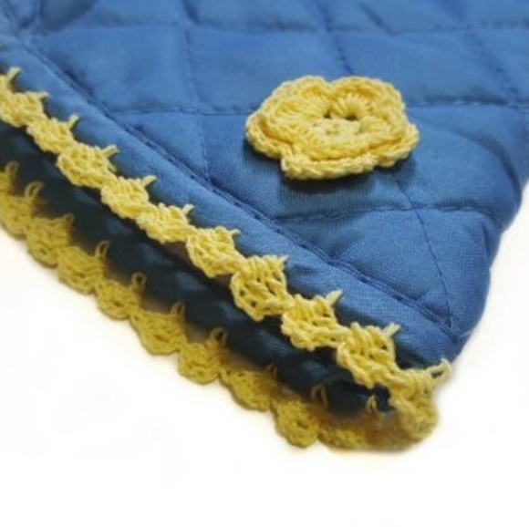 Blue Spring Flower Oven Pot Holder Mitt Glove-OS - Picture 2 of 5